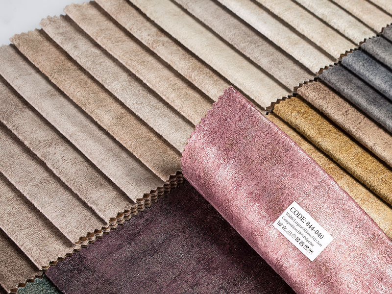 Kain beludru laminasi yang diwarnai premium
